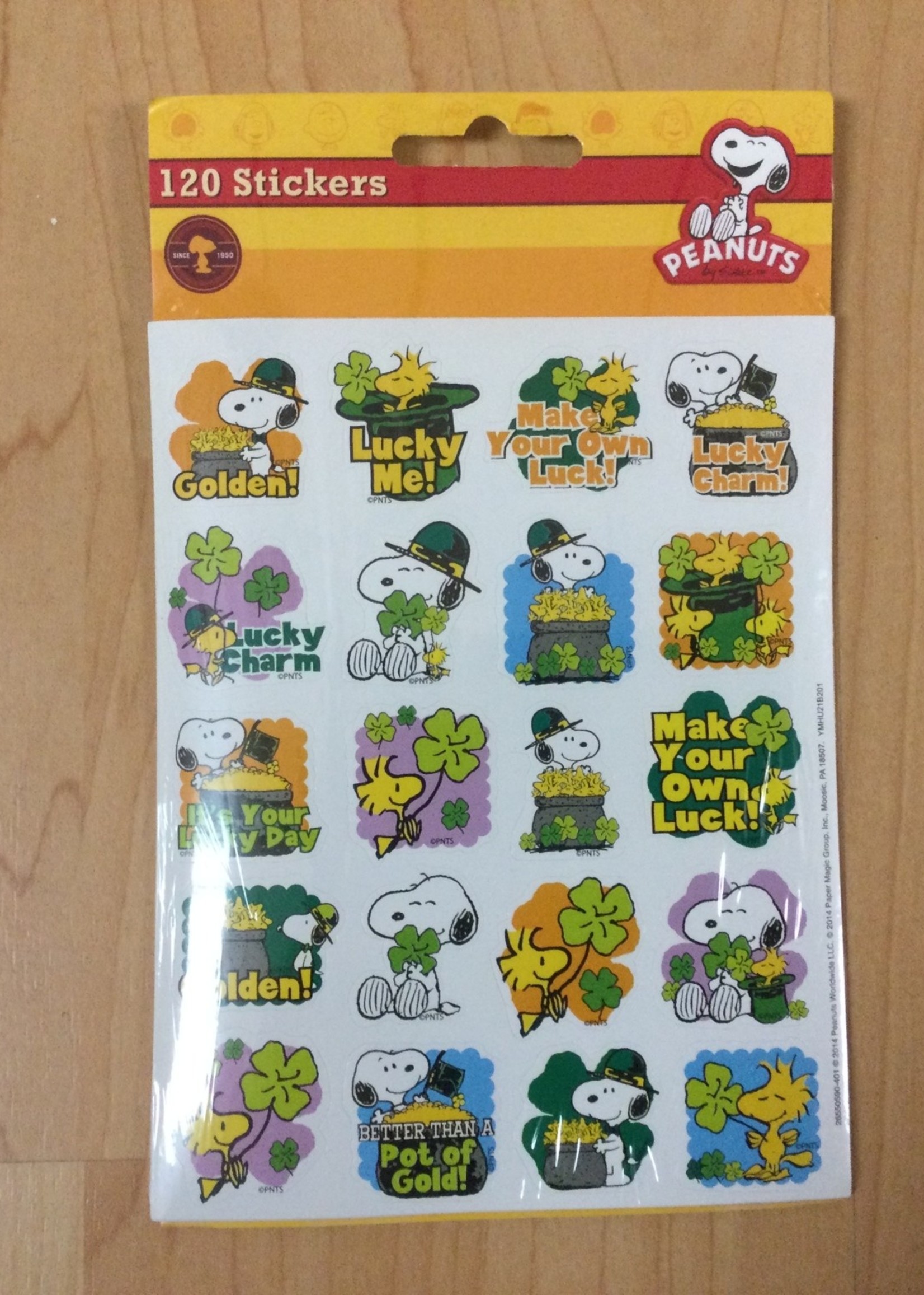 Peanuts St. Patrick's Stickers