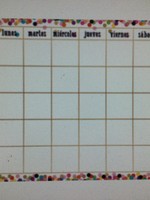 Spanish Confetti Calendar Chart 22" x 17"