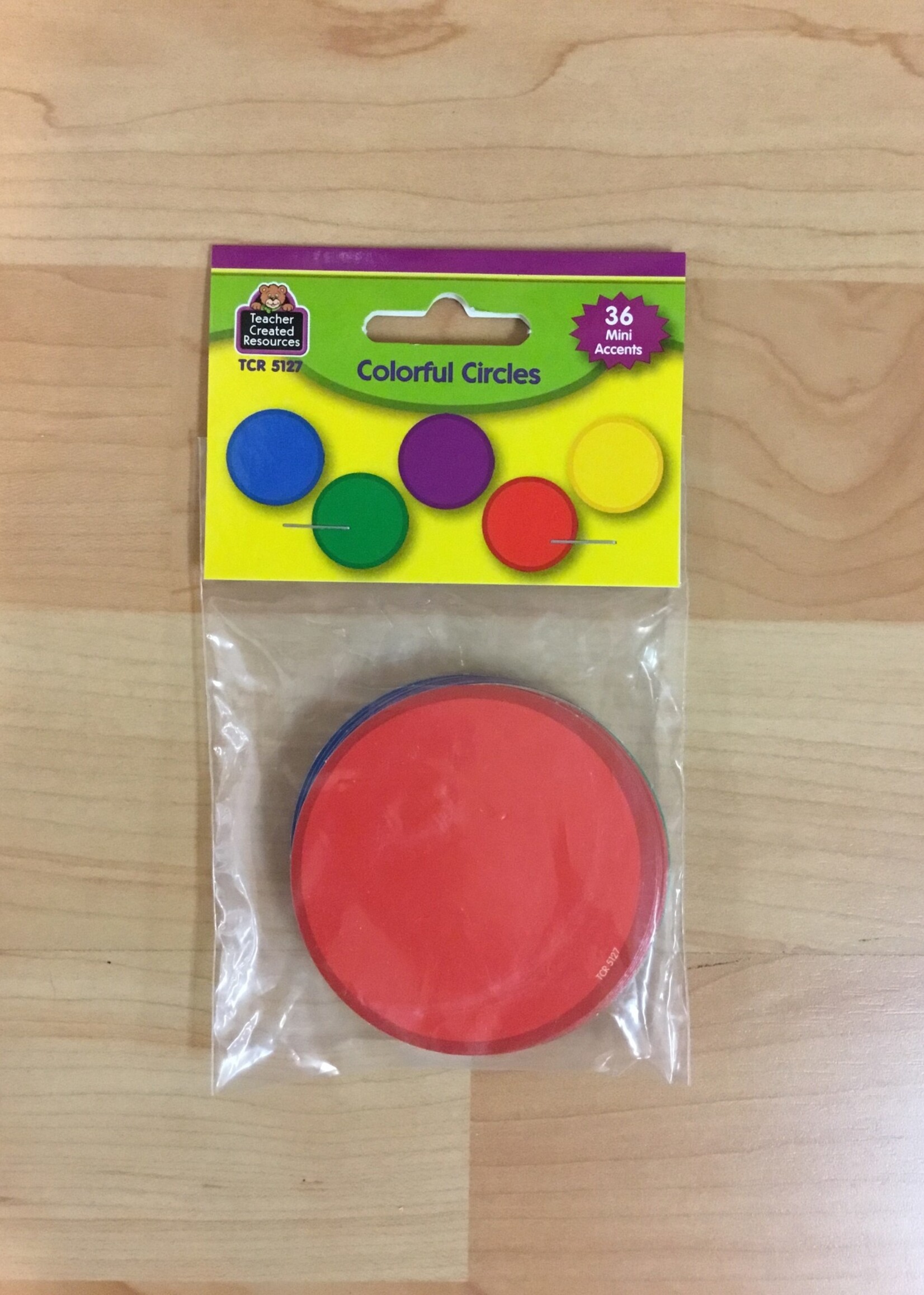 Primary Color Circles Mini Cutouts 36pc