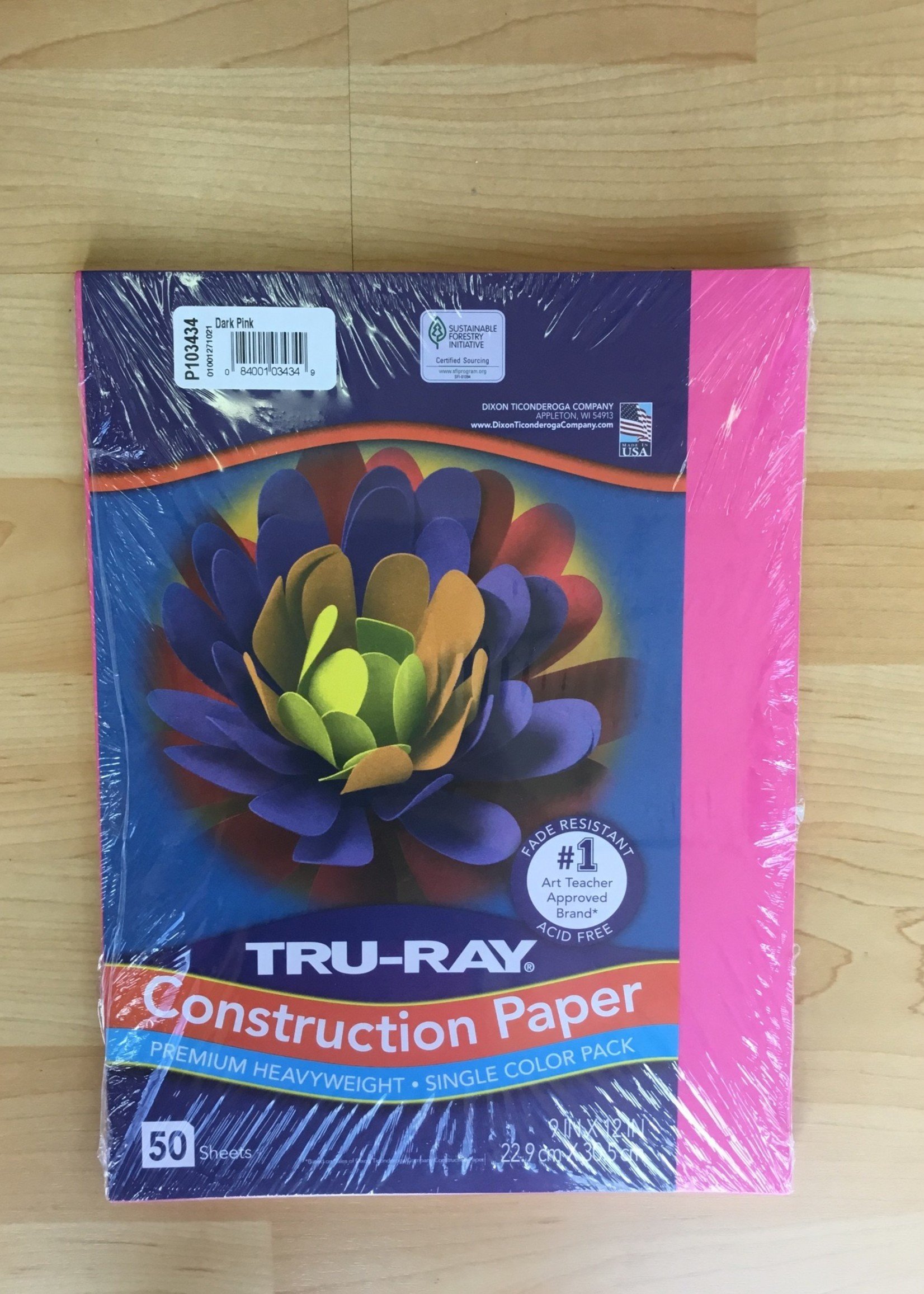 Dark Pink 9" x 12" Tru-Ray Construction Paper