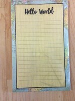 Travel the Map Hello World Notepad 50 sheets