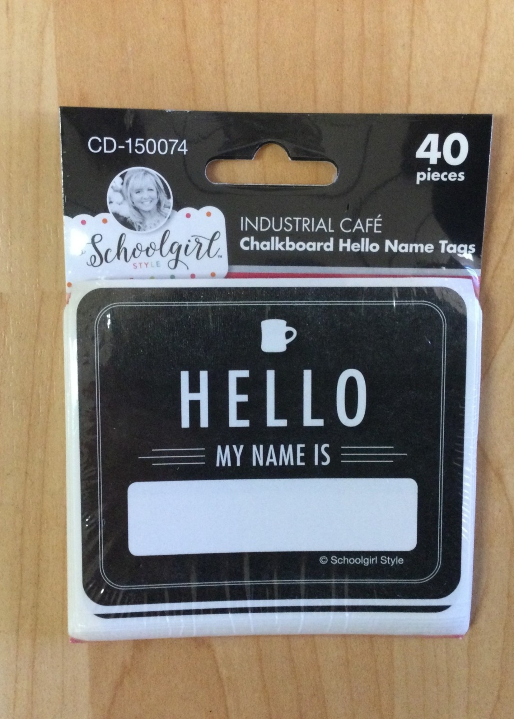 Schoolgirl Style Industrial Cafe Hello Name Tags