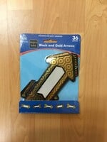 Black & Gold Arrows Cutouts 36pc