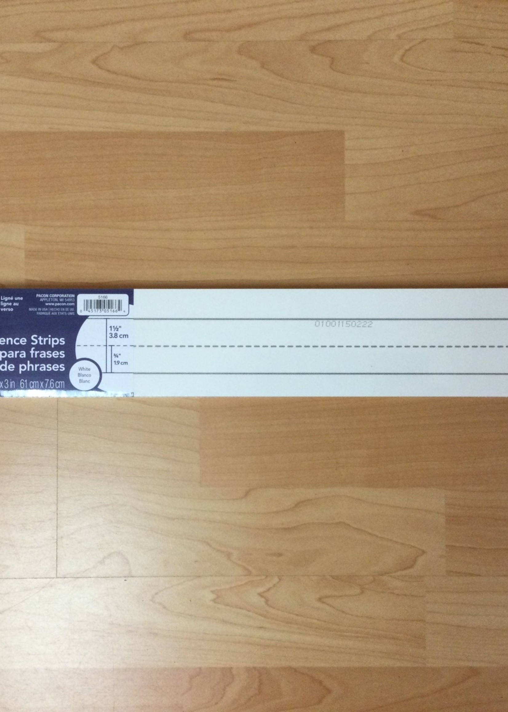 White Lined Sentence Strips 100pk