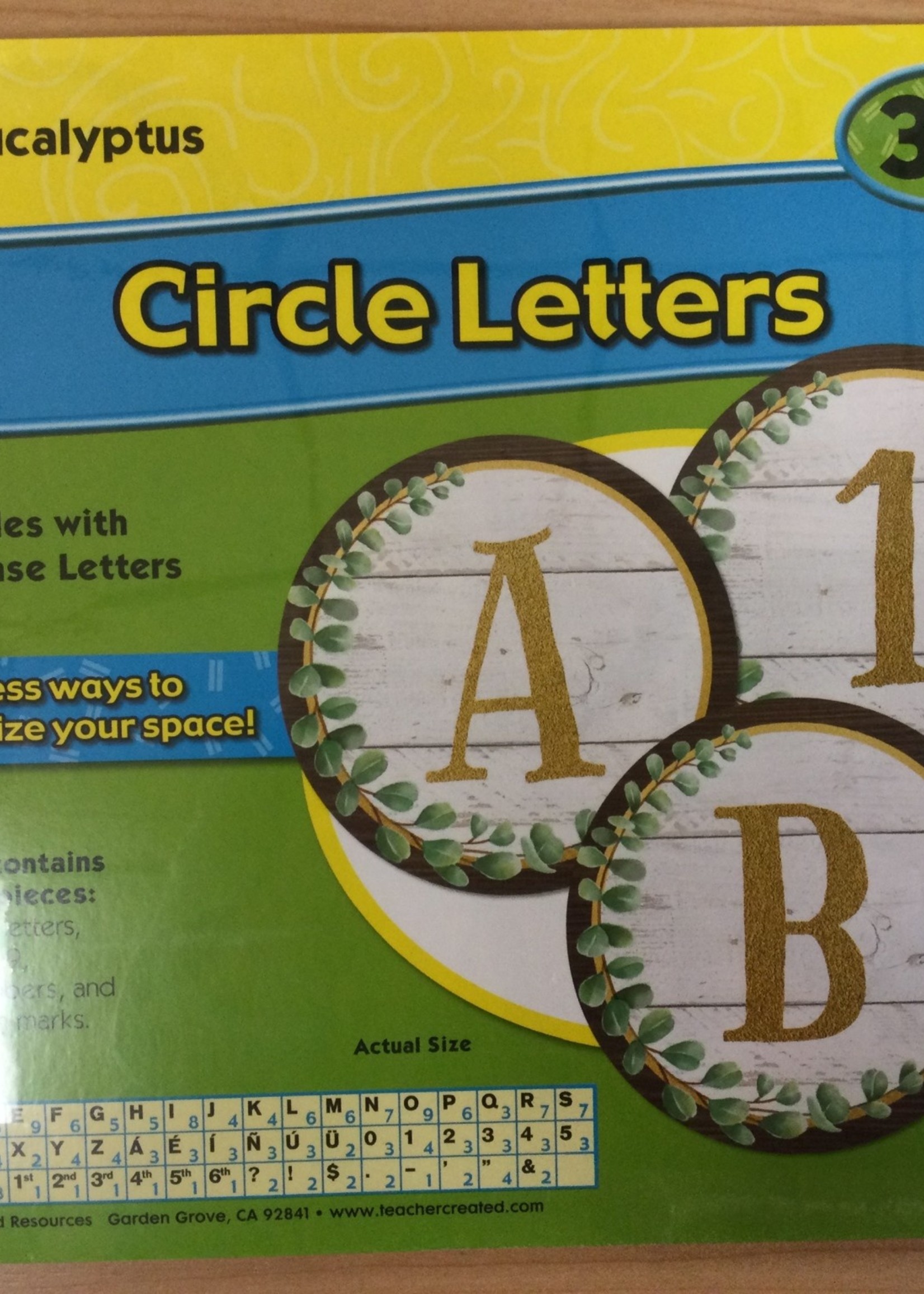 Eucalyptus 3 1/2" Circle Letter 216pc