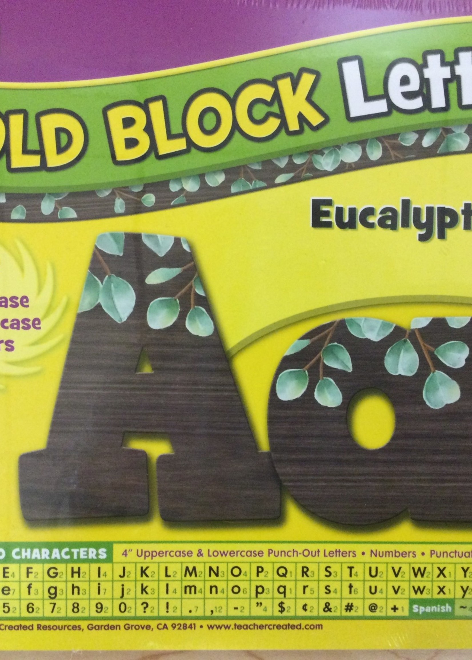 Eucalyptus 4" Bold Block Letter 230pc