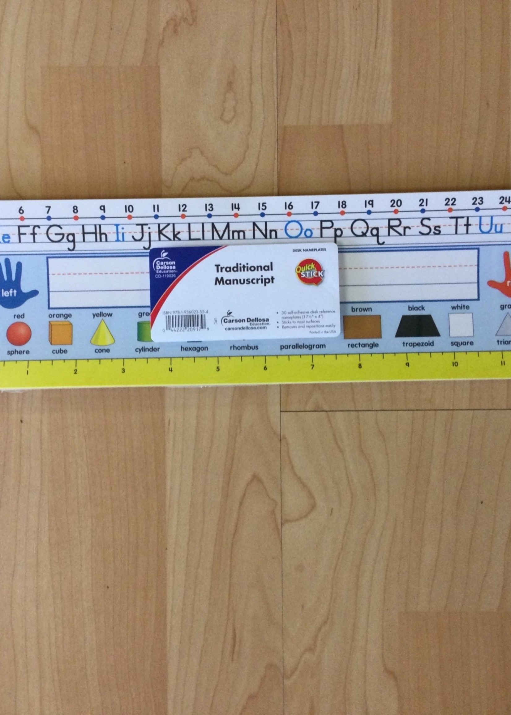 Traditional Manuscript Self-Adhesive Nameplates Gr.1-2 30pc