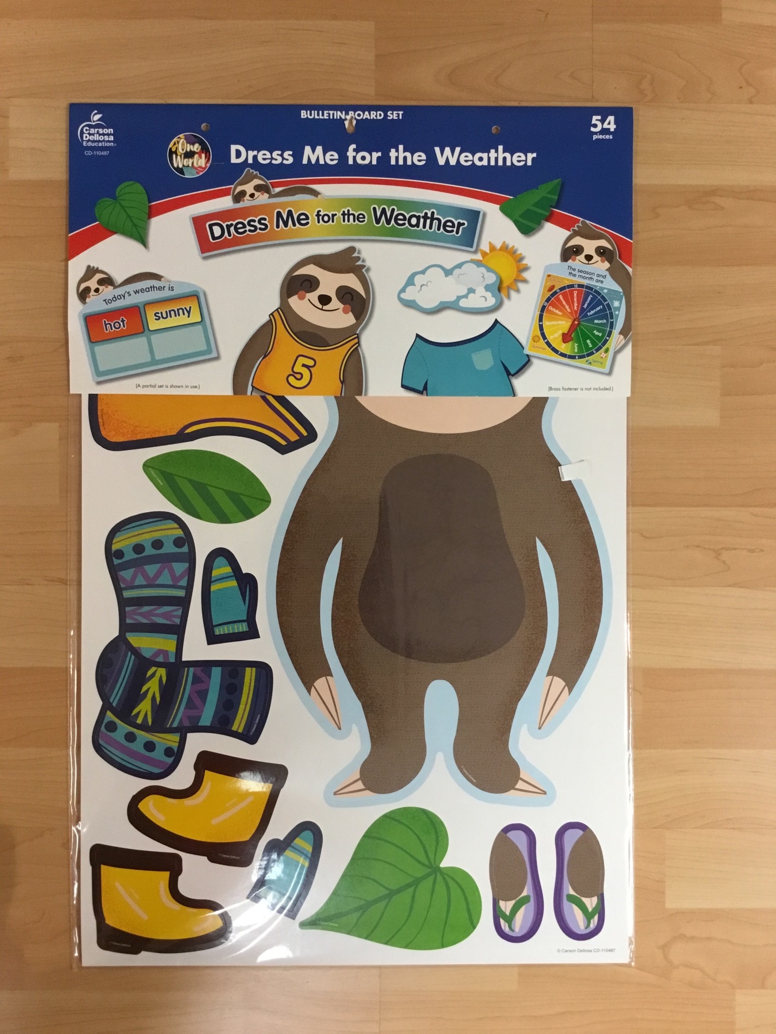 One World Dress Me for the Weather Bulletin Board - School Spot