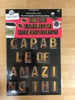 Schoolgirl Style Industrial Cafe You Are Capable Bulletin Board