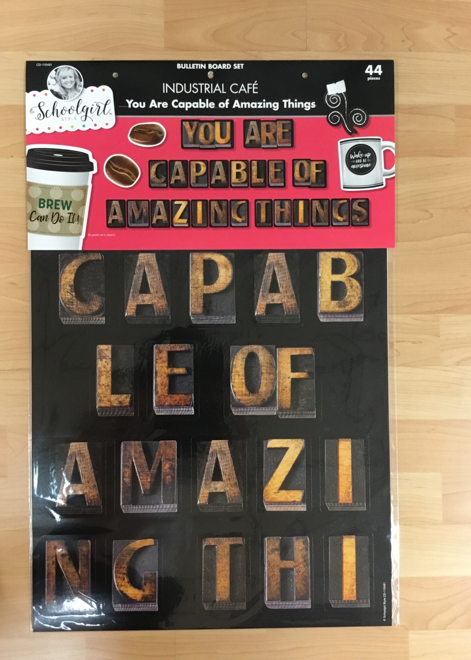 Schoolgirl Style Industrial Cafe You Are Capable Bulletin Board
