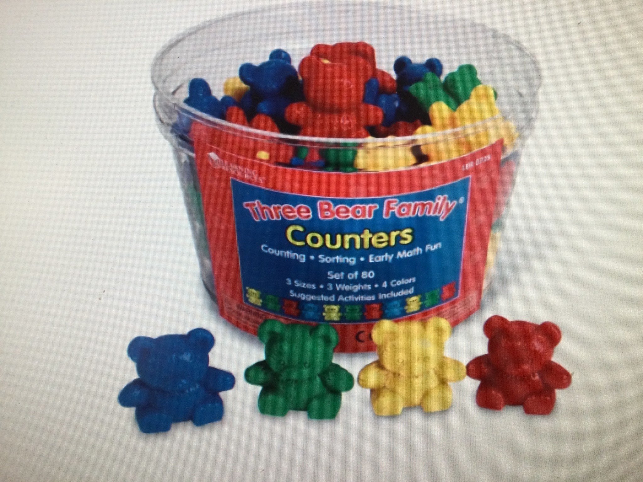 Three Bear Family Counters 80 pieces School Spot