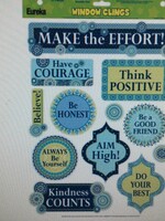 Blue Harmony Motivational Window Clings 12pc
