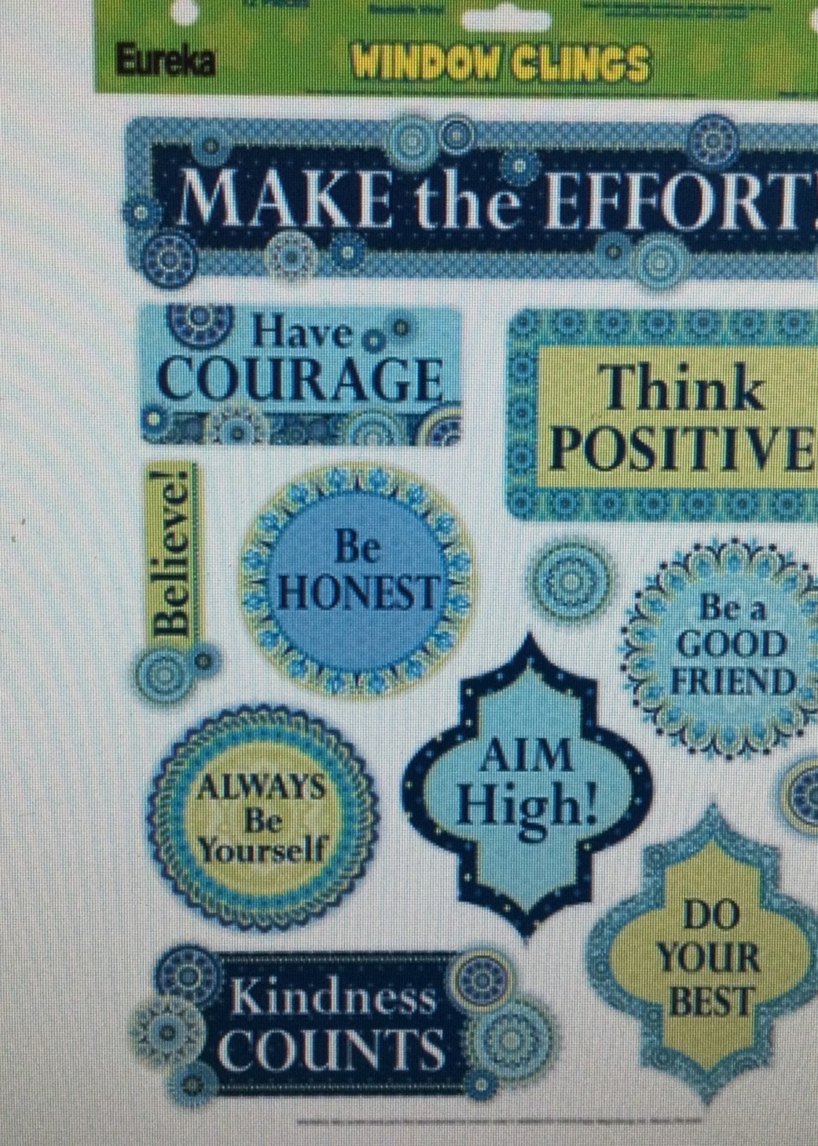 Blue Harmony Motivational Window Clings