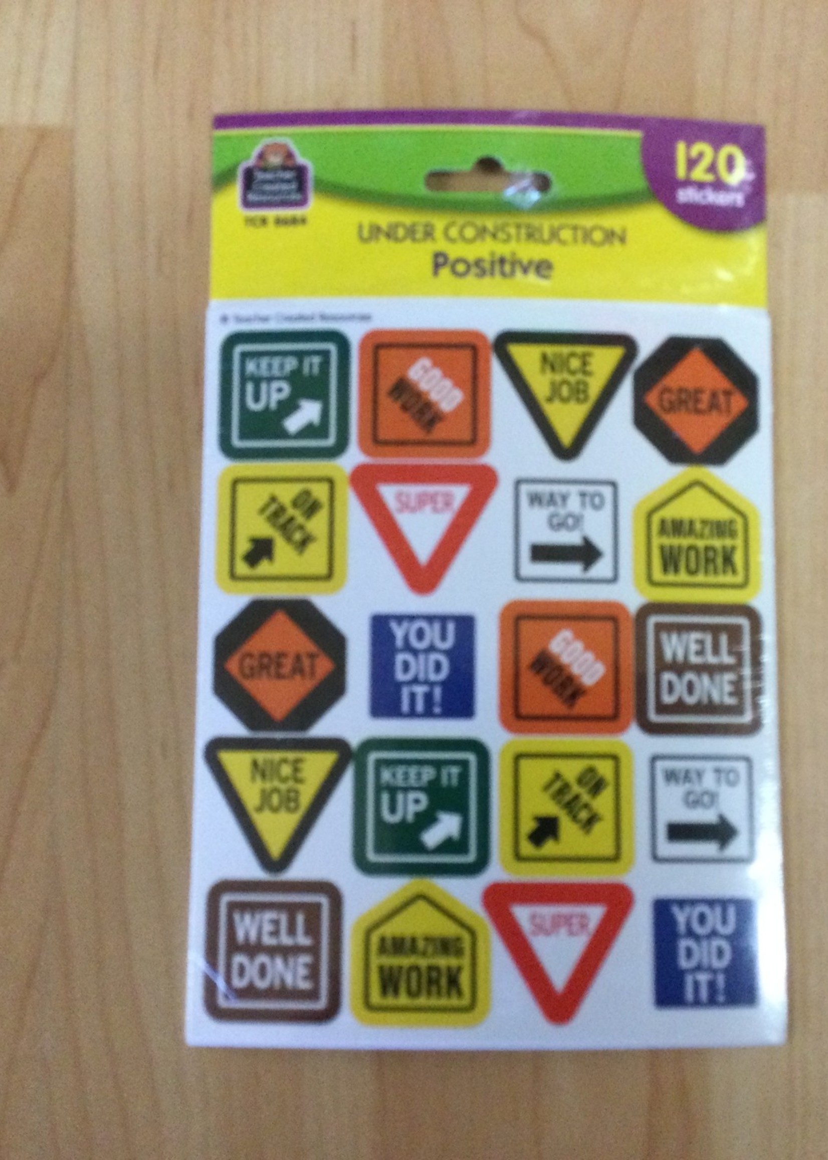 Under Construction Stickers 120pc
