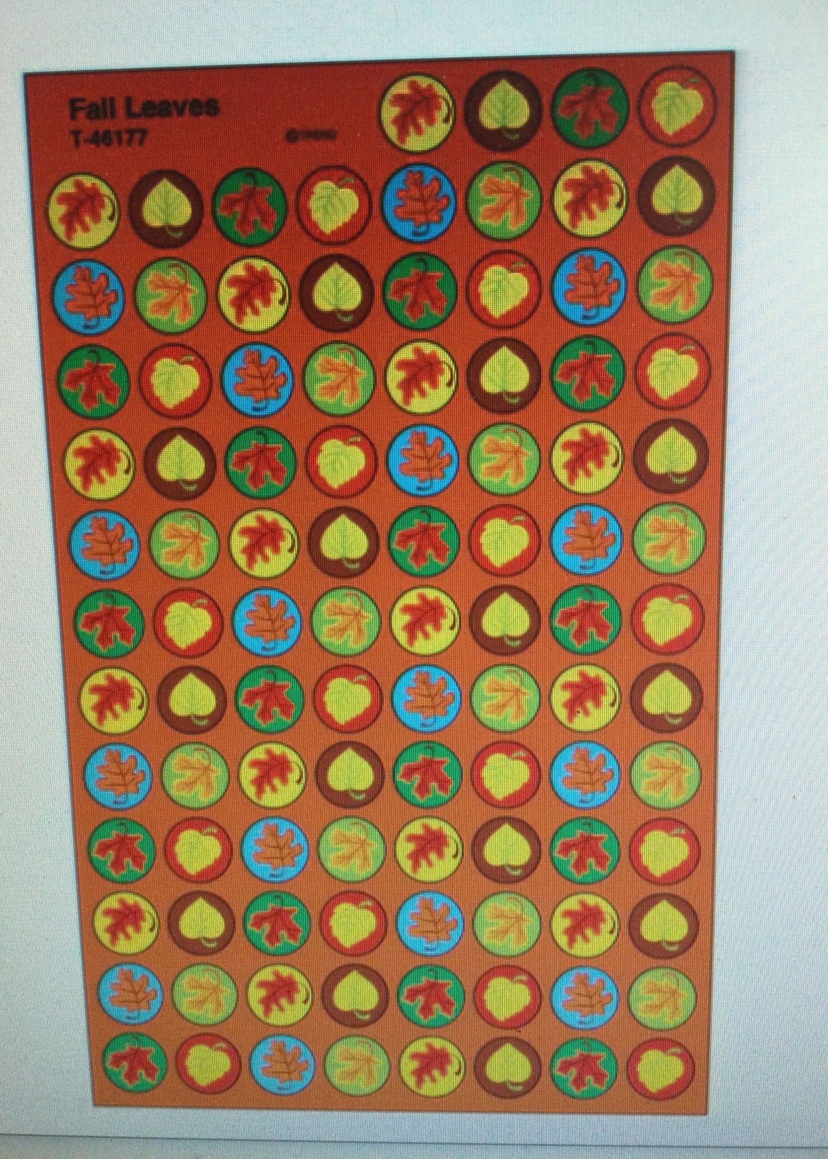 Fall Leaves Spot Stickers 8 sheets