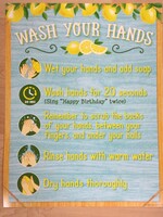 Lemon Zest Wash Your Hands Chart