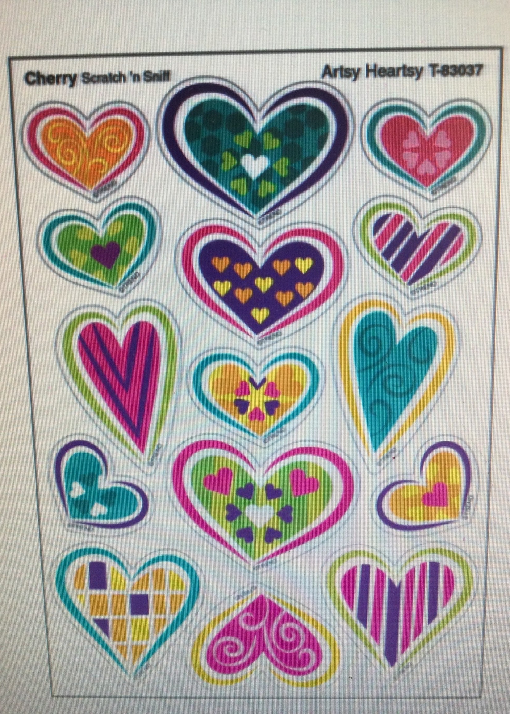 Artsy Heartsy Cherry Scratch 'n Sniff Stinky Stickers 60pc