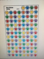 Paw Print Spot Stickers 800pc