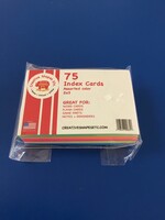 2"x3" Asst Color Index Cards 75ct