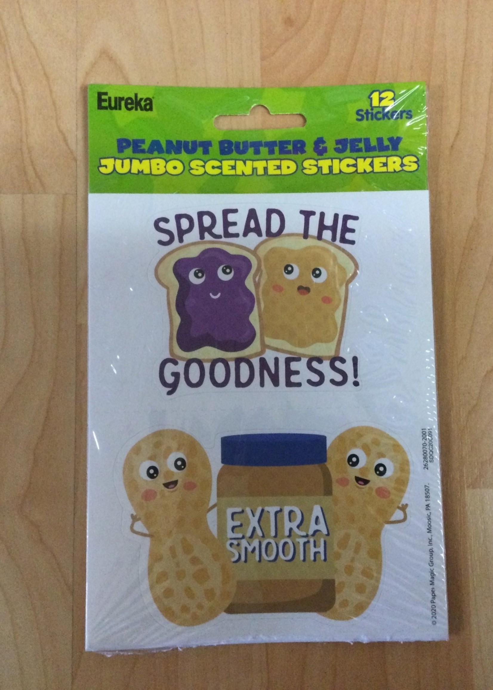 Peanut Butter and Jelly Jumbo Stickers 12pc