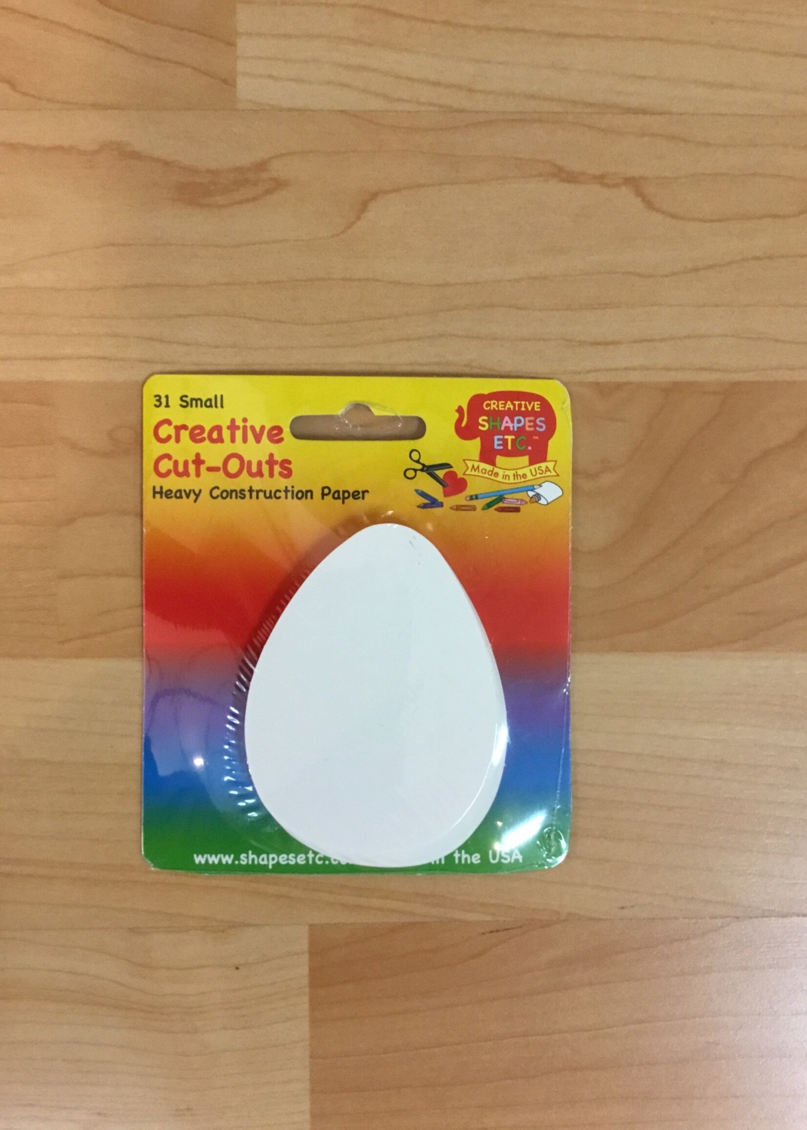 White Egg Mini Cutouts 31pc