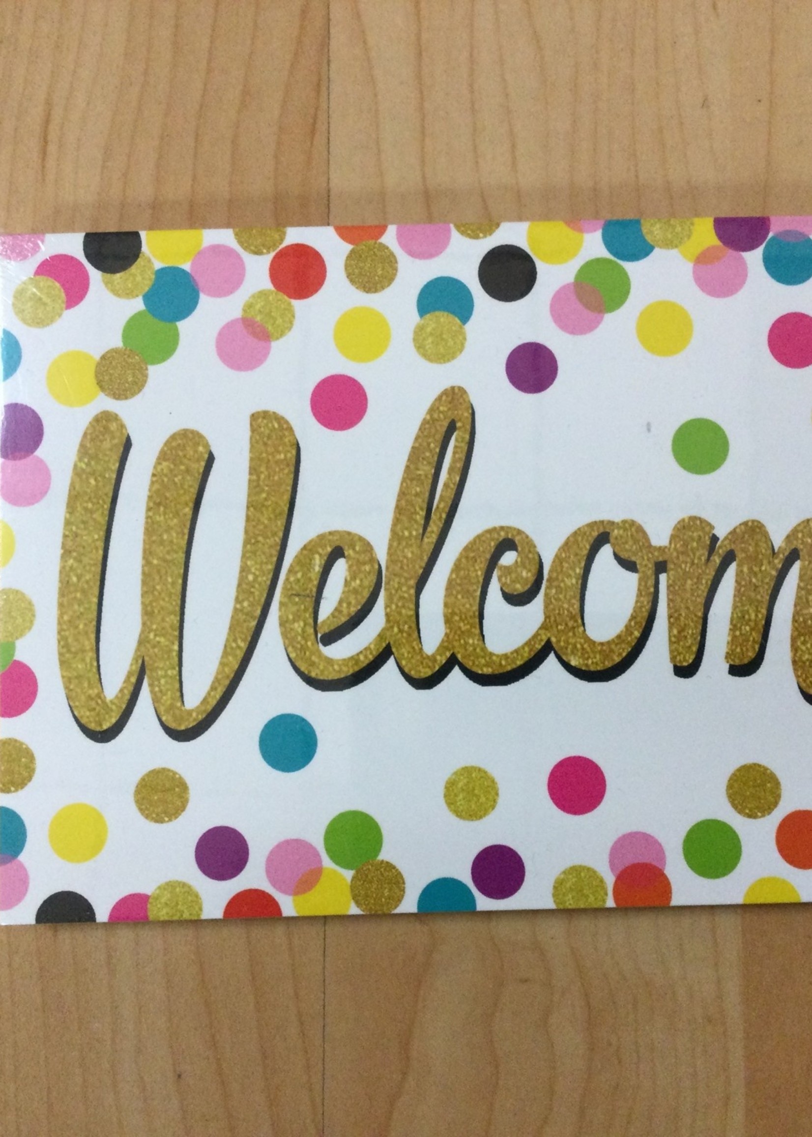 Confetti Gold Welcome Postcards