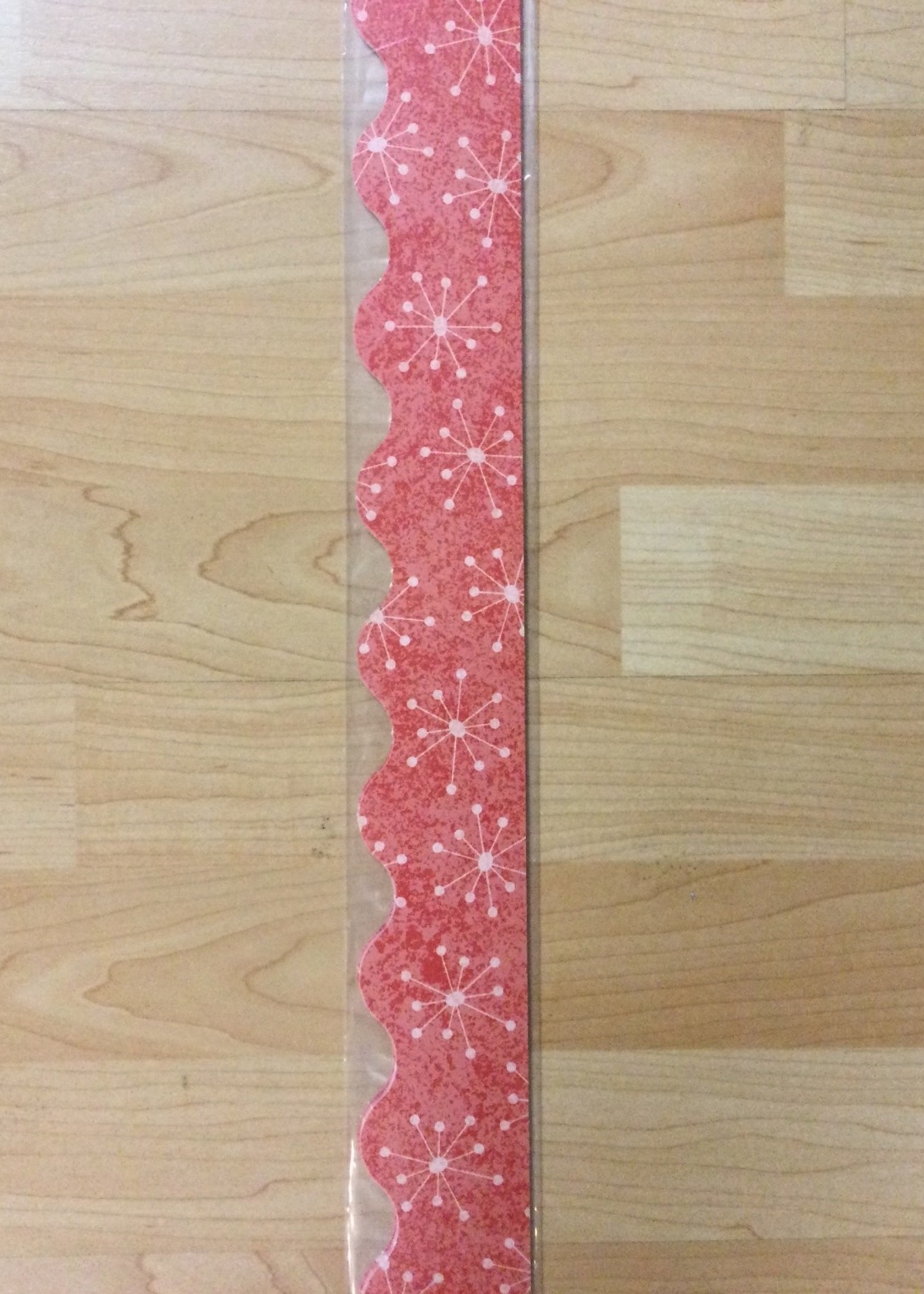 Red Atomic Stars Border 35'