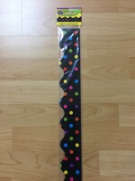 Colored Polka Dots on Black Border 35'