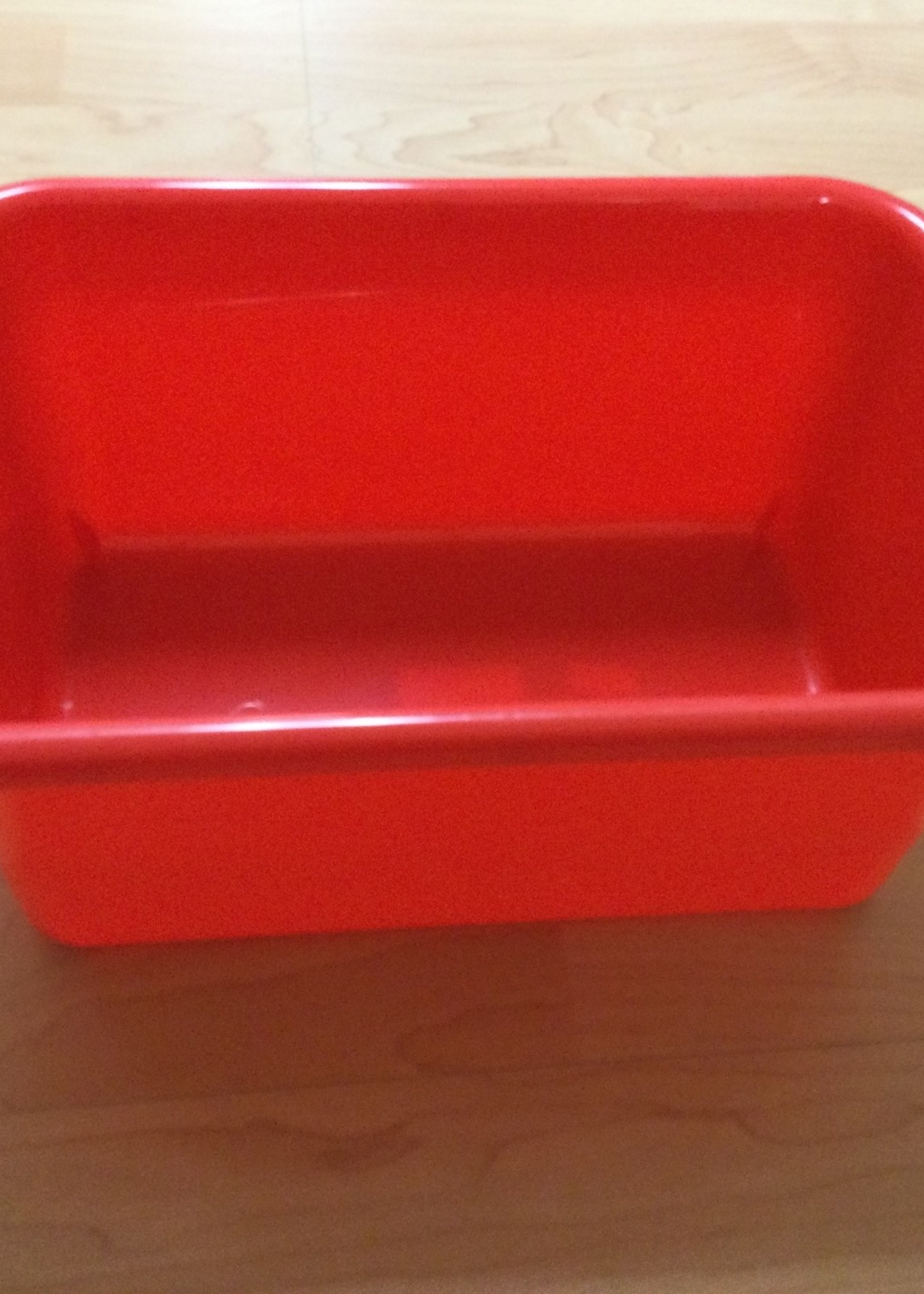 Red Small Plastic Storage Bin