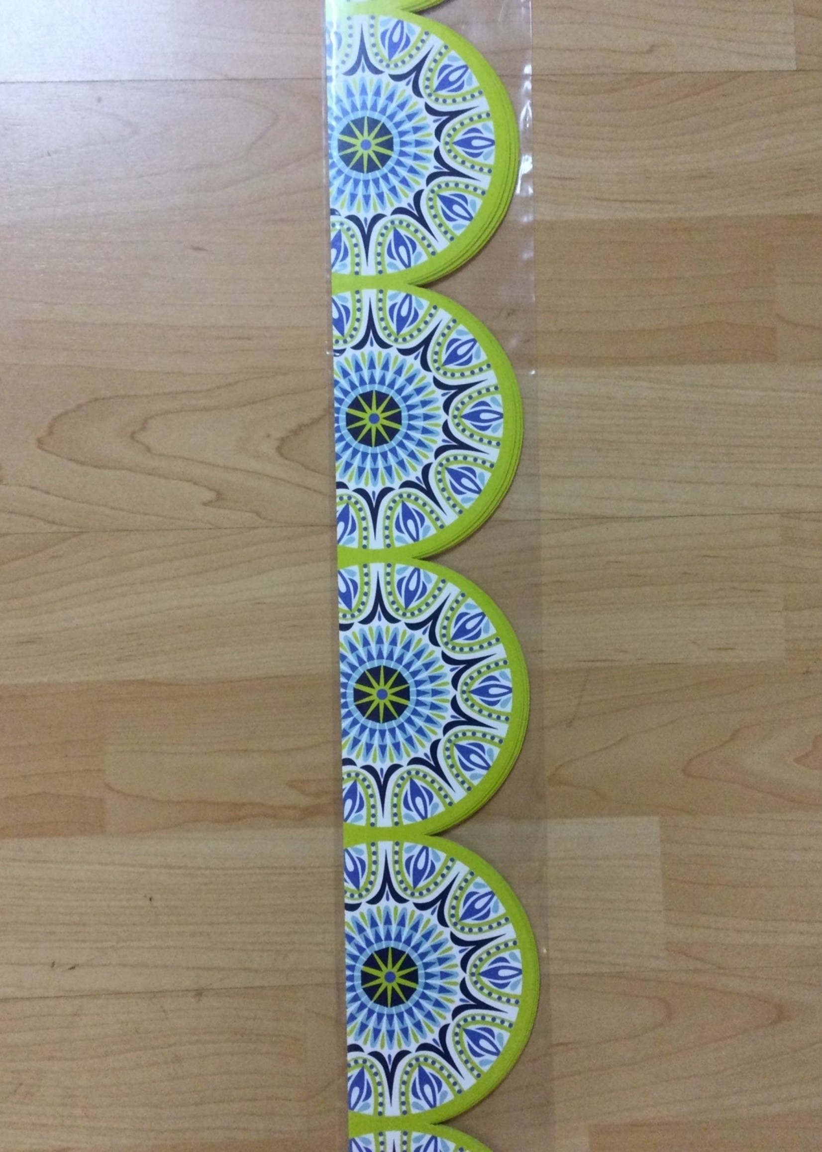 Blue Harmony Half Mandala Border 37'