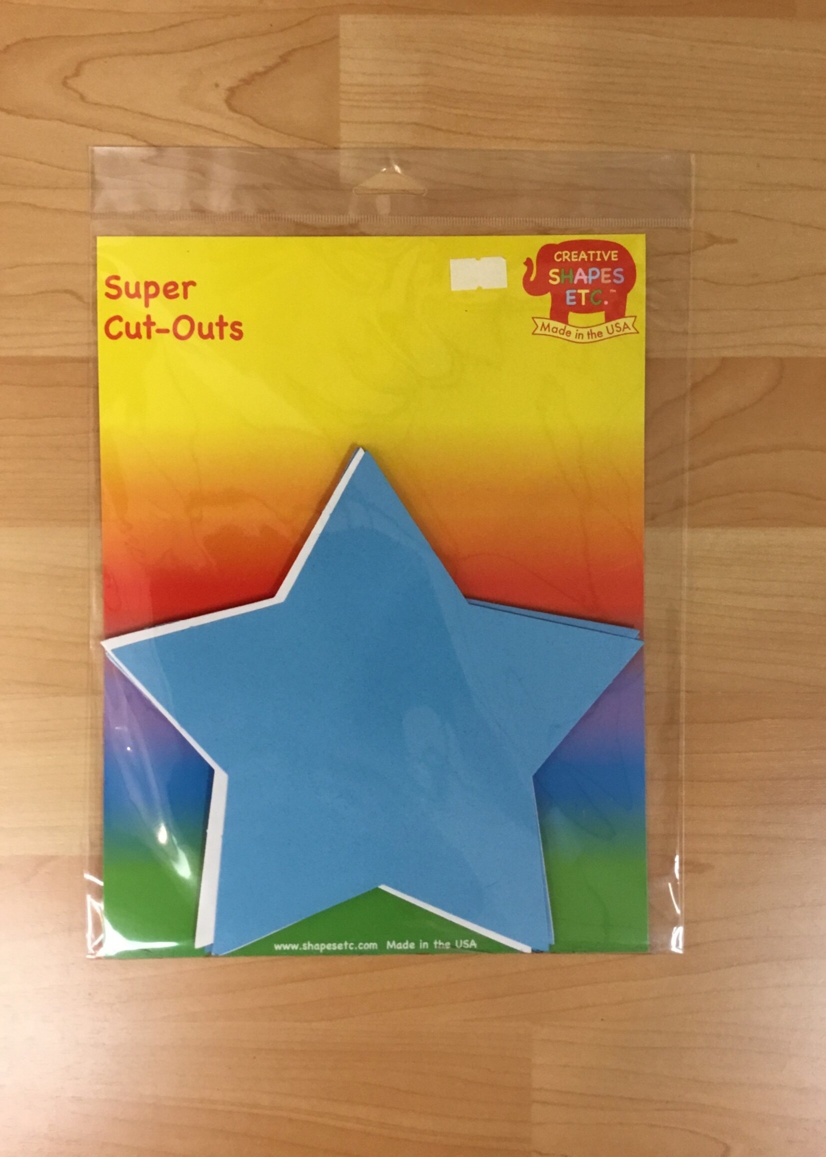 Extra Large Asst Color Star Cutouts 15pc