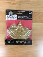 Schoolgirl Style Burlap Stars and Hearts Simply Stylish Cutouts