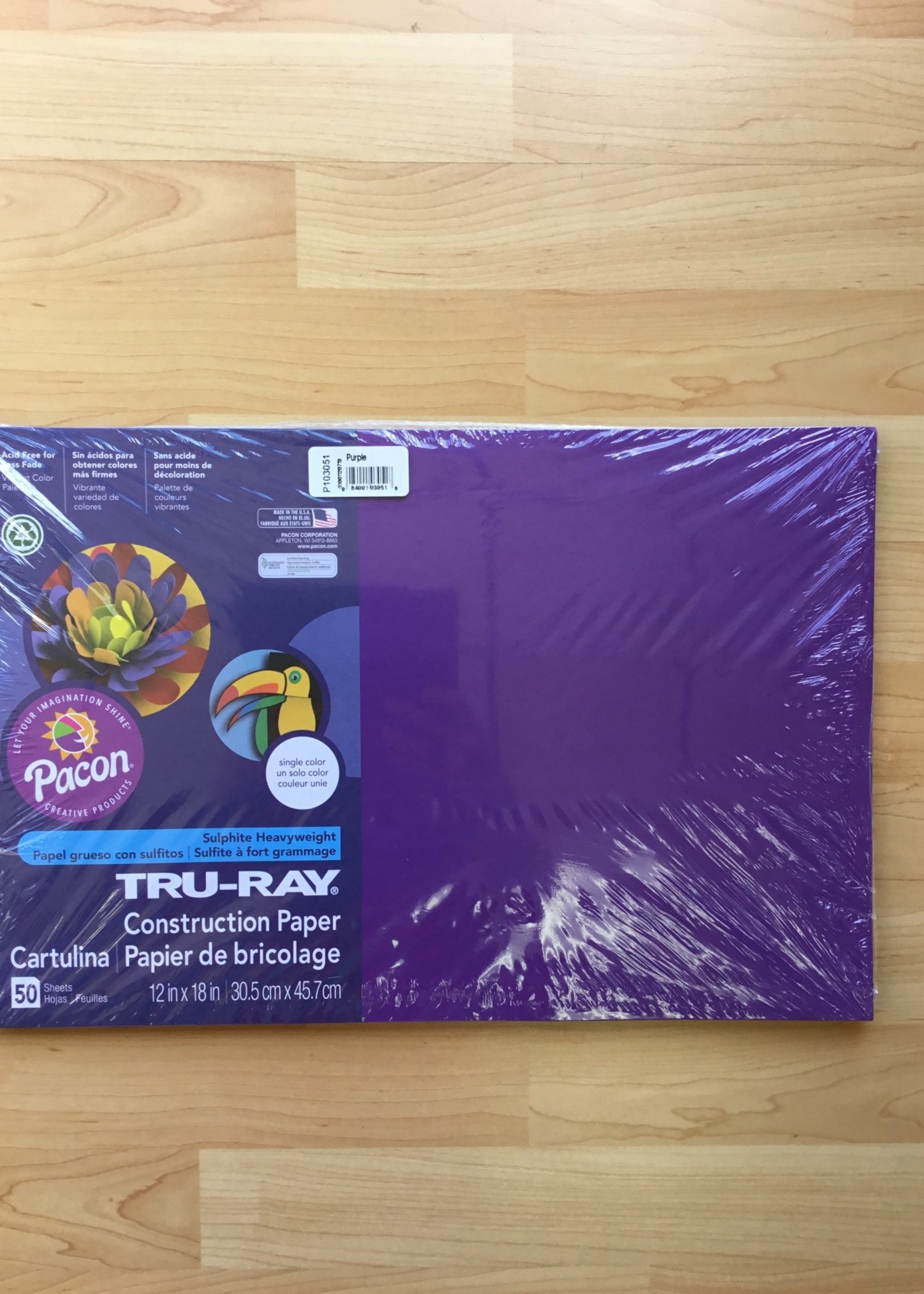 Purple 12" x 18" Tru-Ray Construction Paper 50 sheets