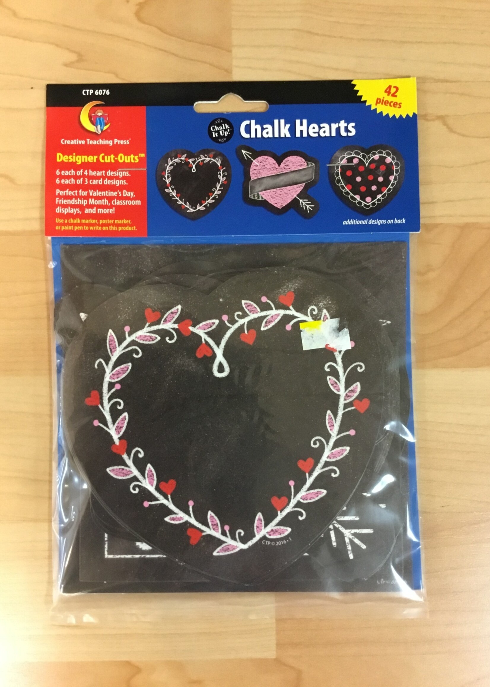 Chalk It Up Chalk Hearts Cutout 42pc