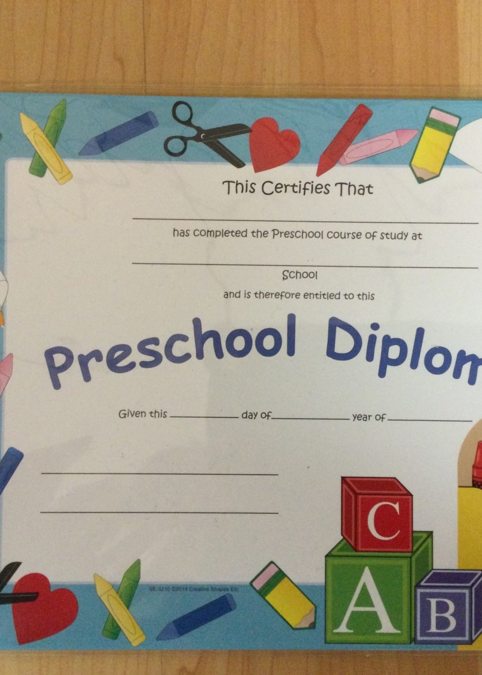 Preschool Diploma 30 sheets