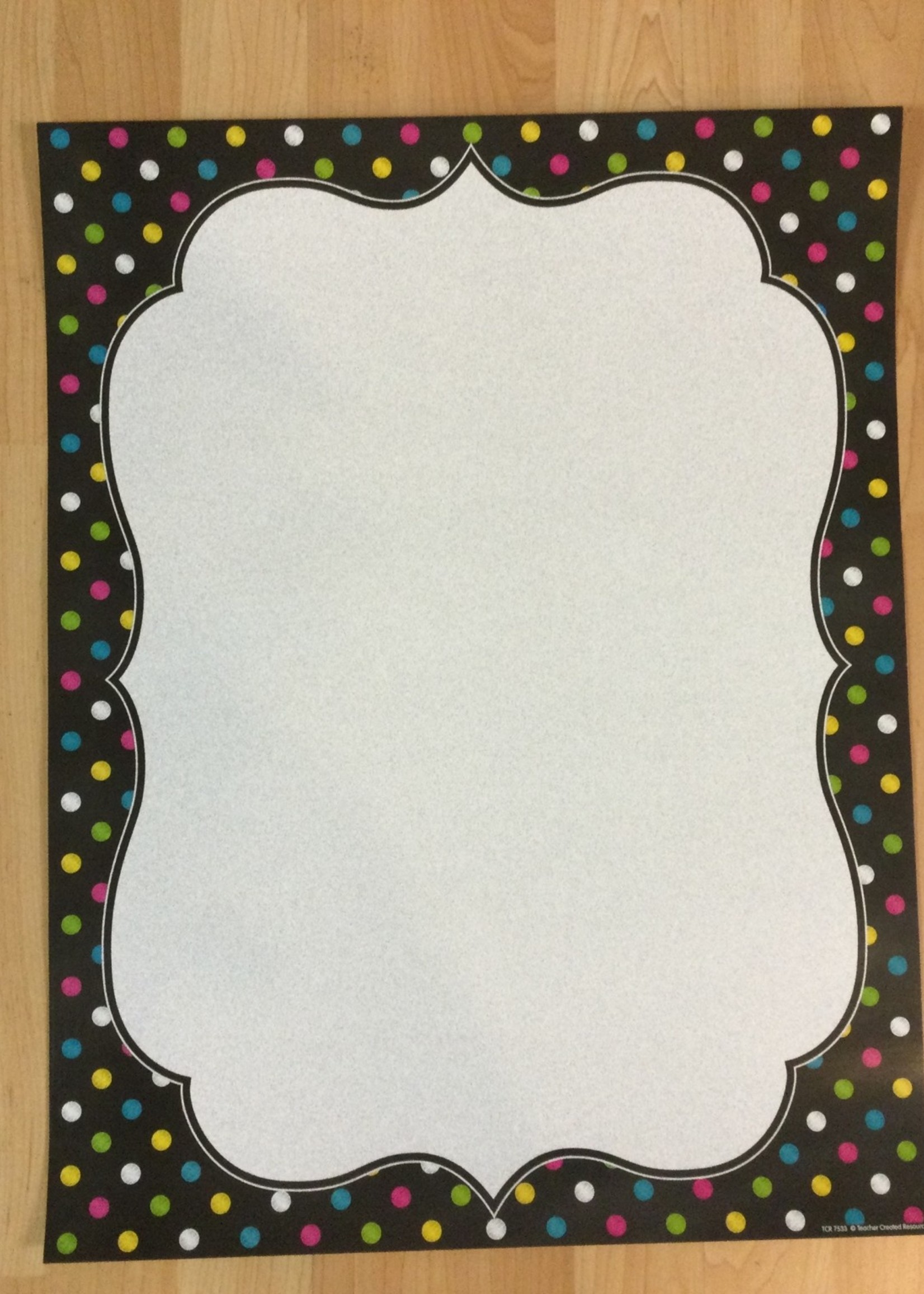 Chalkboard Brights Blank Chart