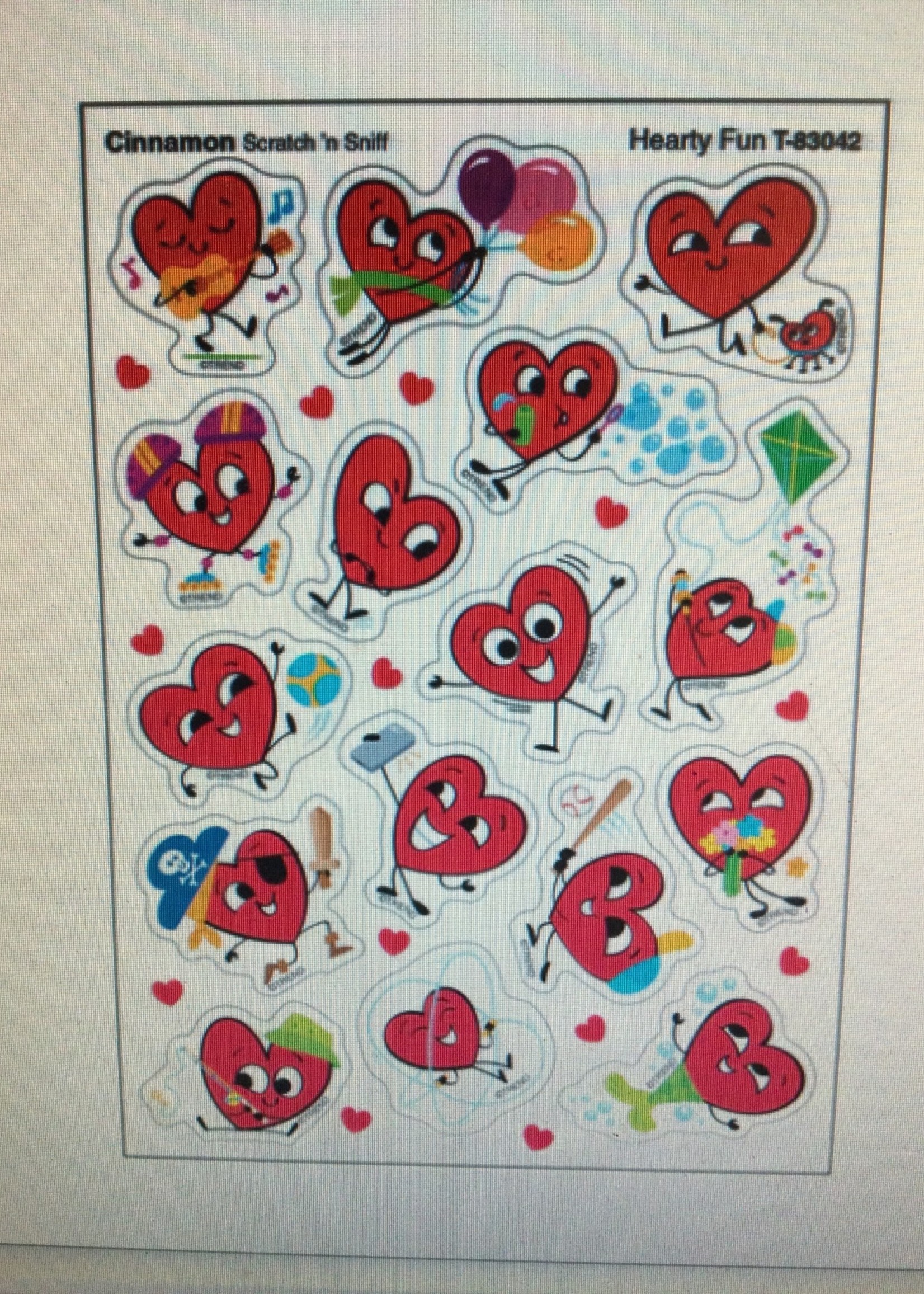 Hearty Fun Cinnamon Stinky Stickers 4 sheets