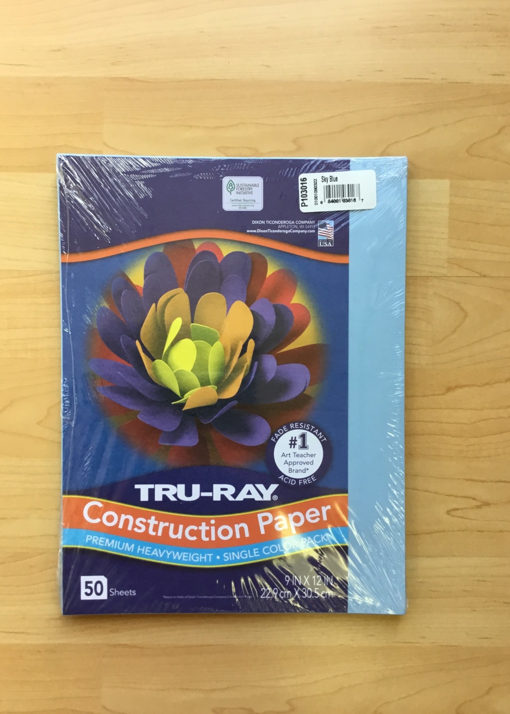 Sky Blue 9" x 12" Tru-Ray Construction Paper