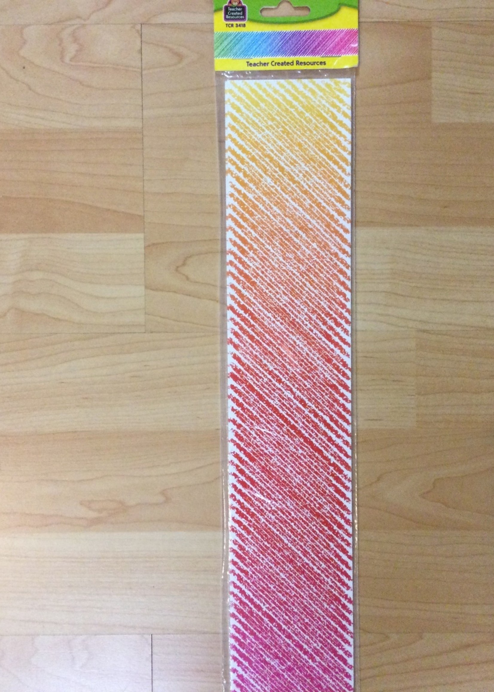 Rainbow Scribble Straight Border