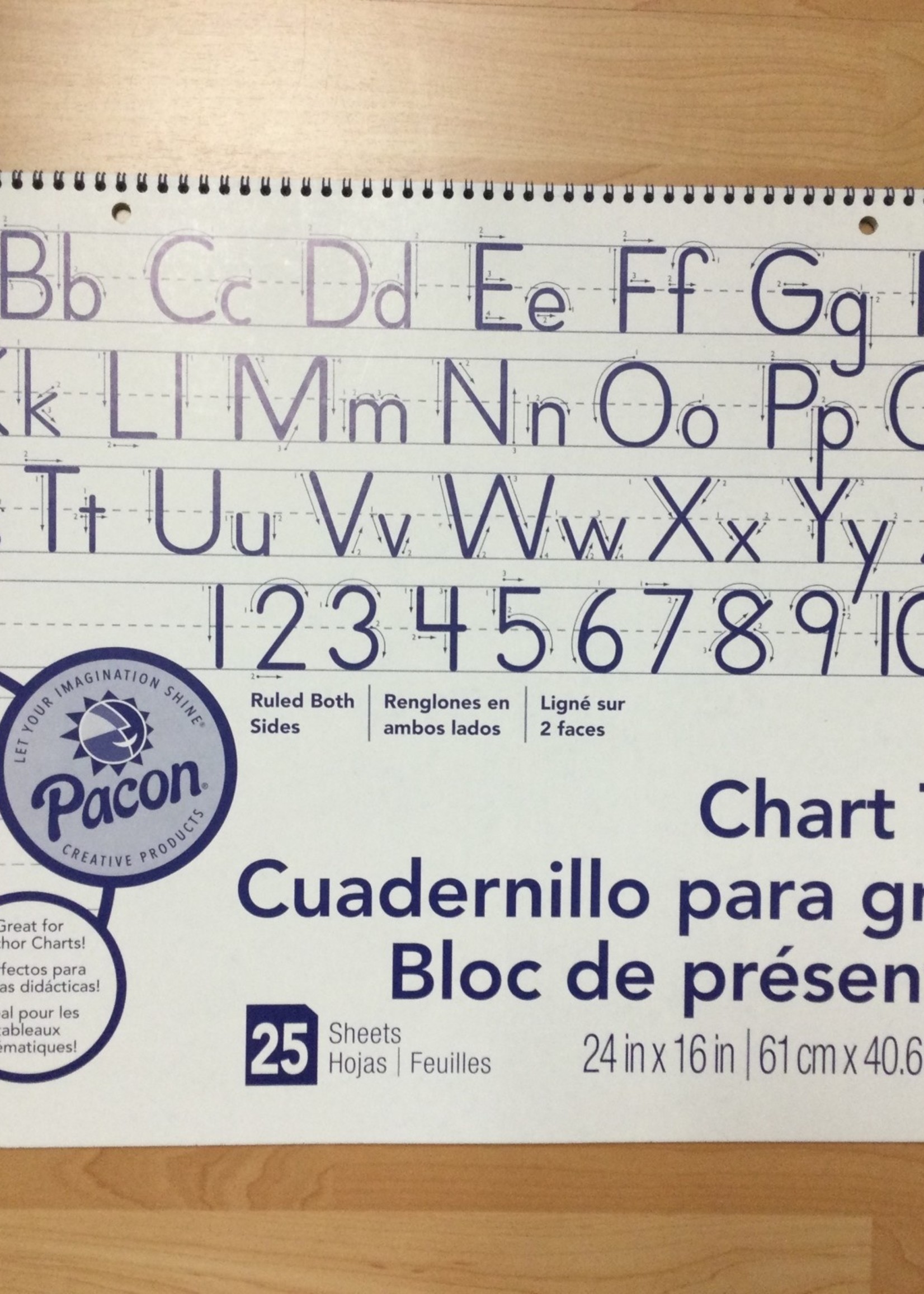 Chart Tablet 1 1/2" Ruled (Sm.) 25sheets