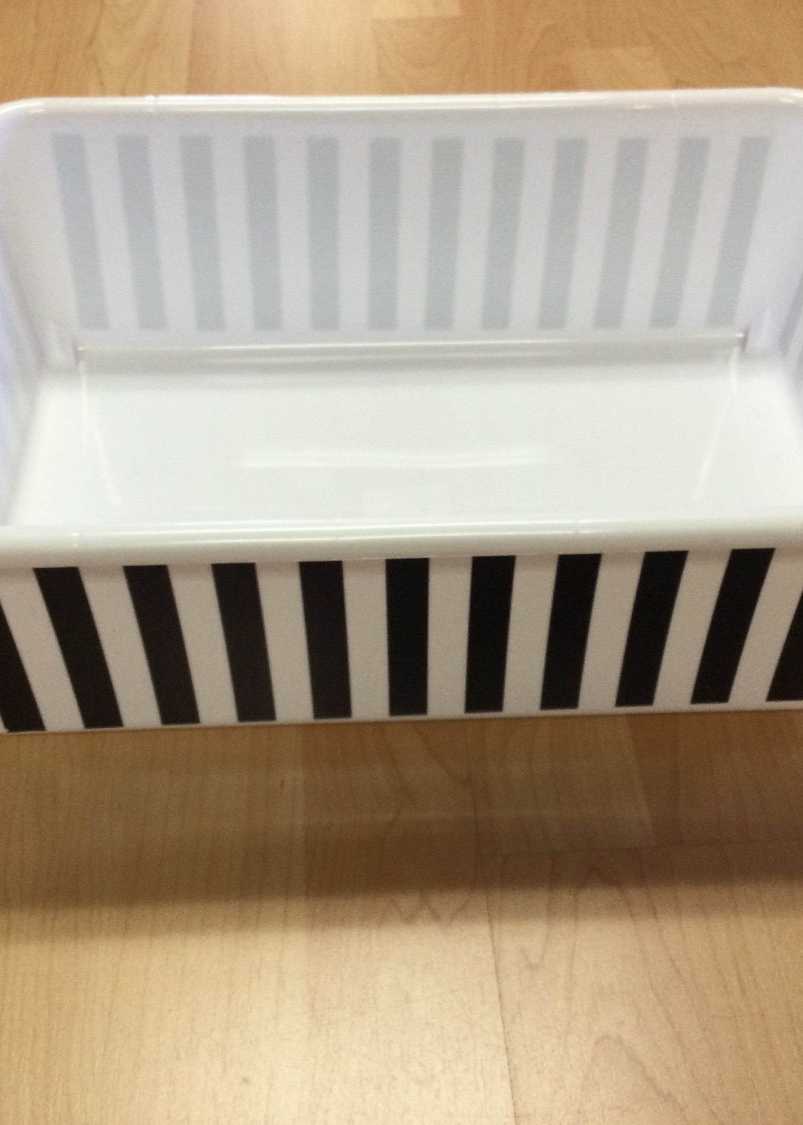 Black/White Stripes Large Storage Bin