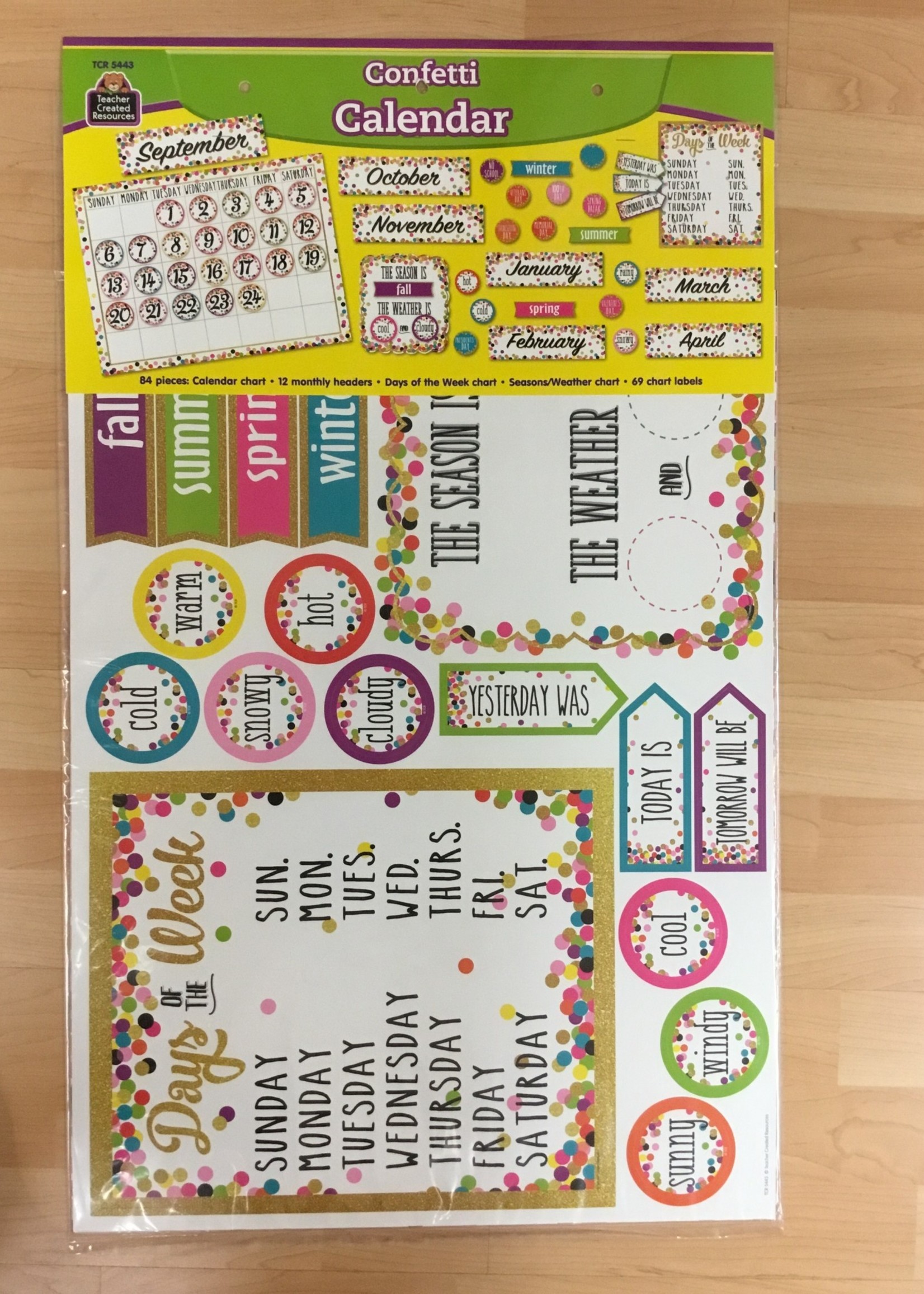 Confetti Calendar Bulletin Board