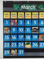 Monthly Calendar Pocket Chart Black
