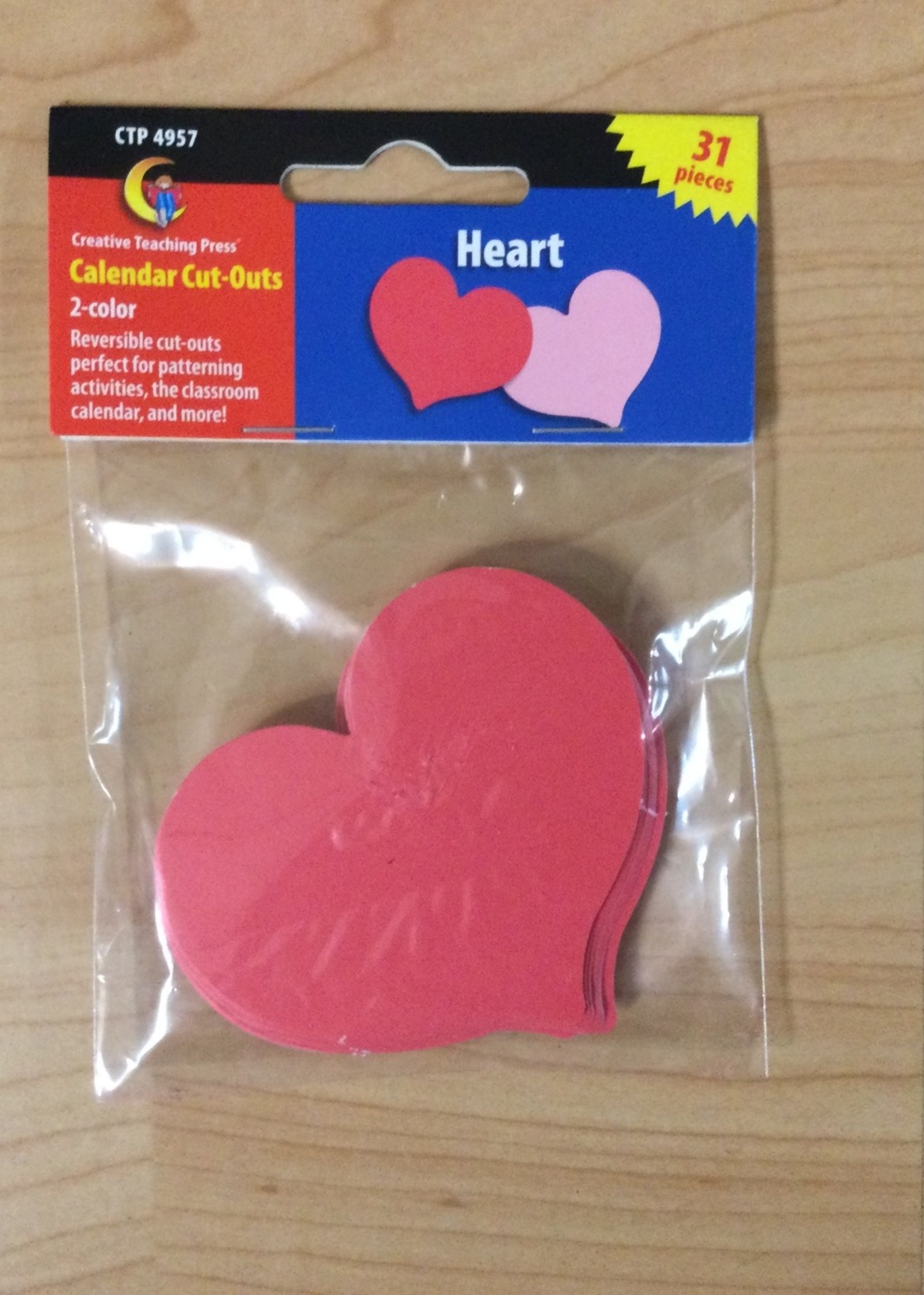 Hearts Calendar Cutouts 31 pc