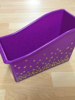 Purple Confetti Book Bin