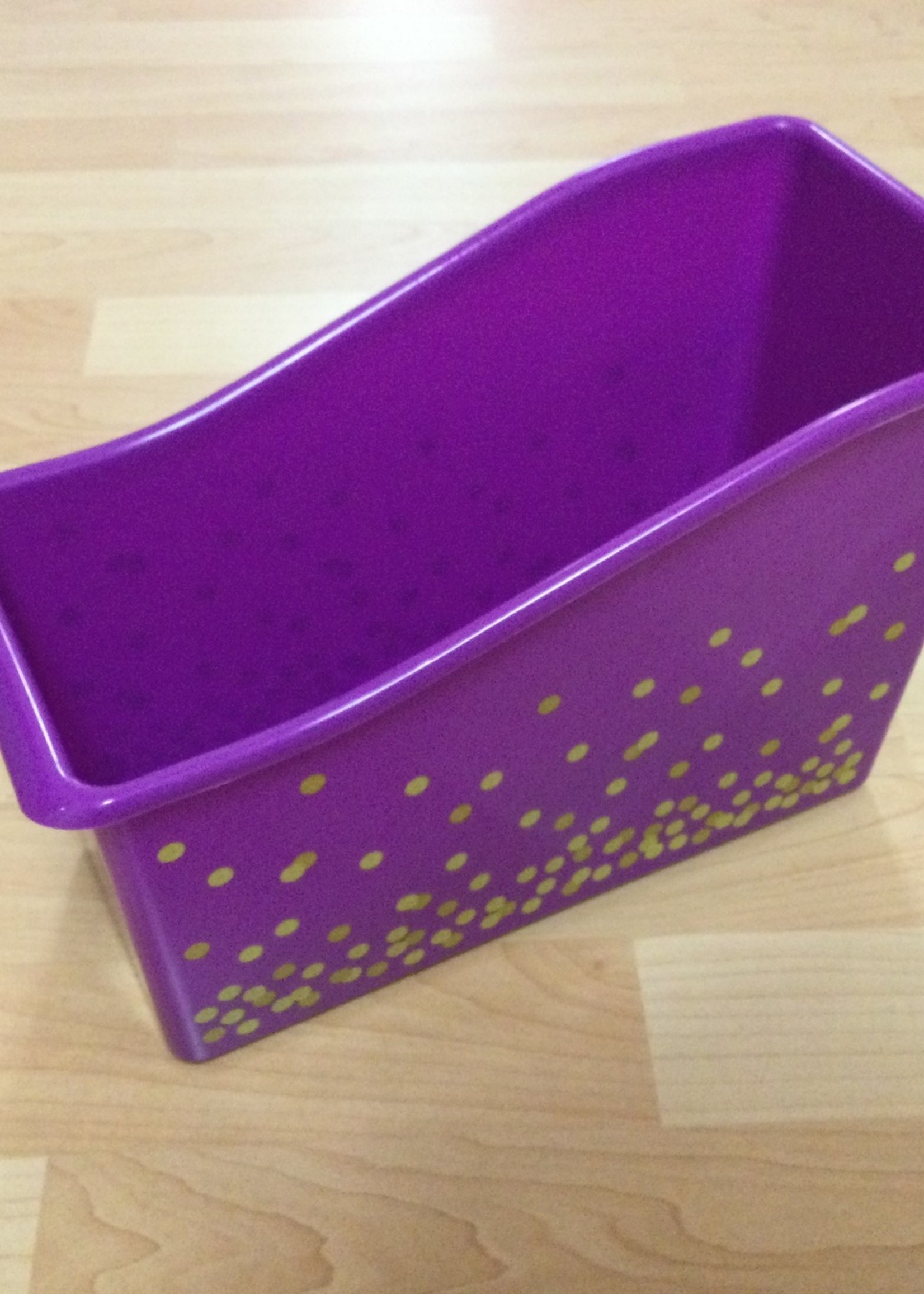 Purple Confetti Book Bin