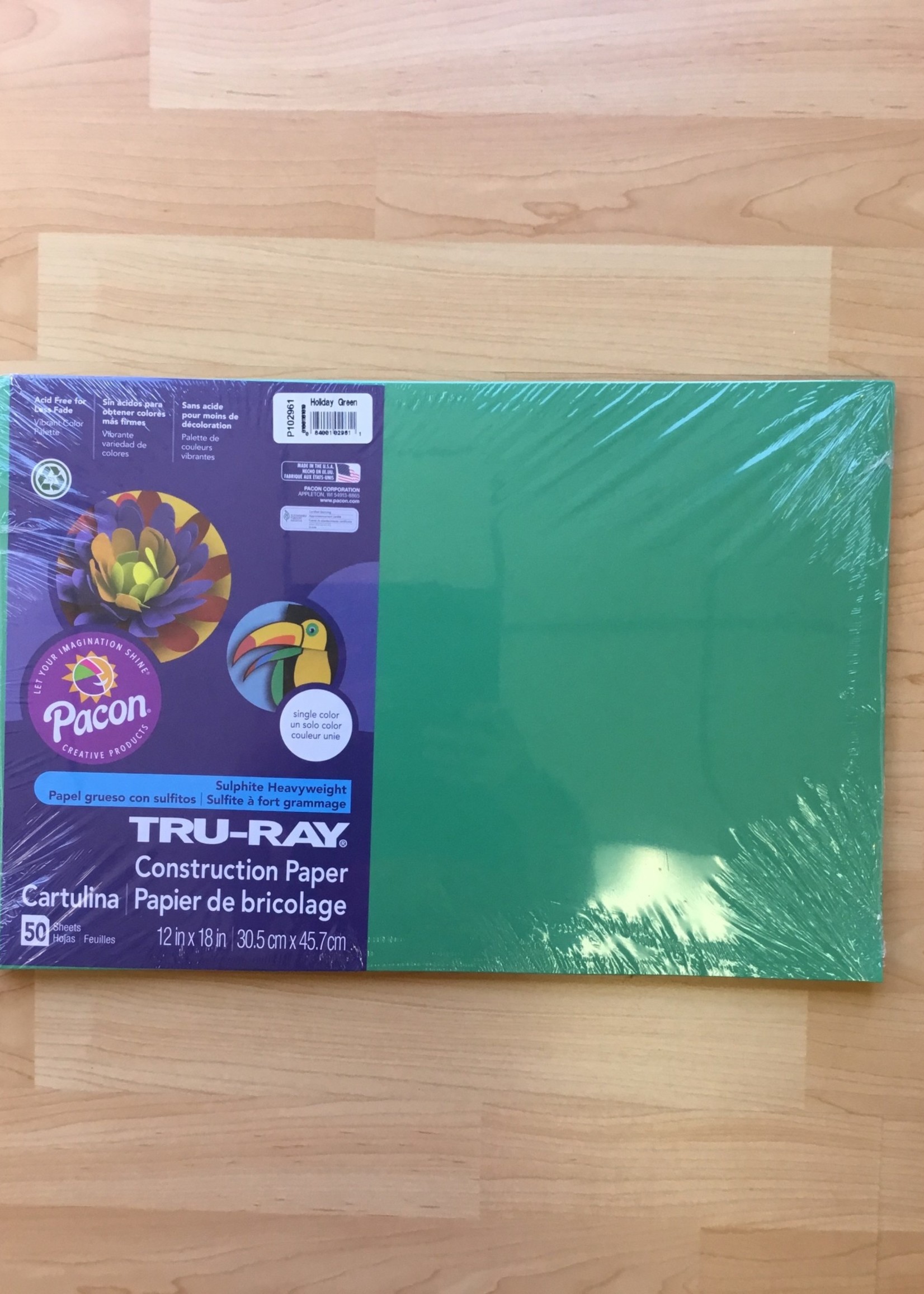 Holiday Green 12" x 18" Tru-Ray Construction Paper