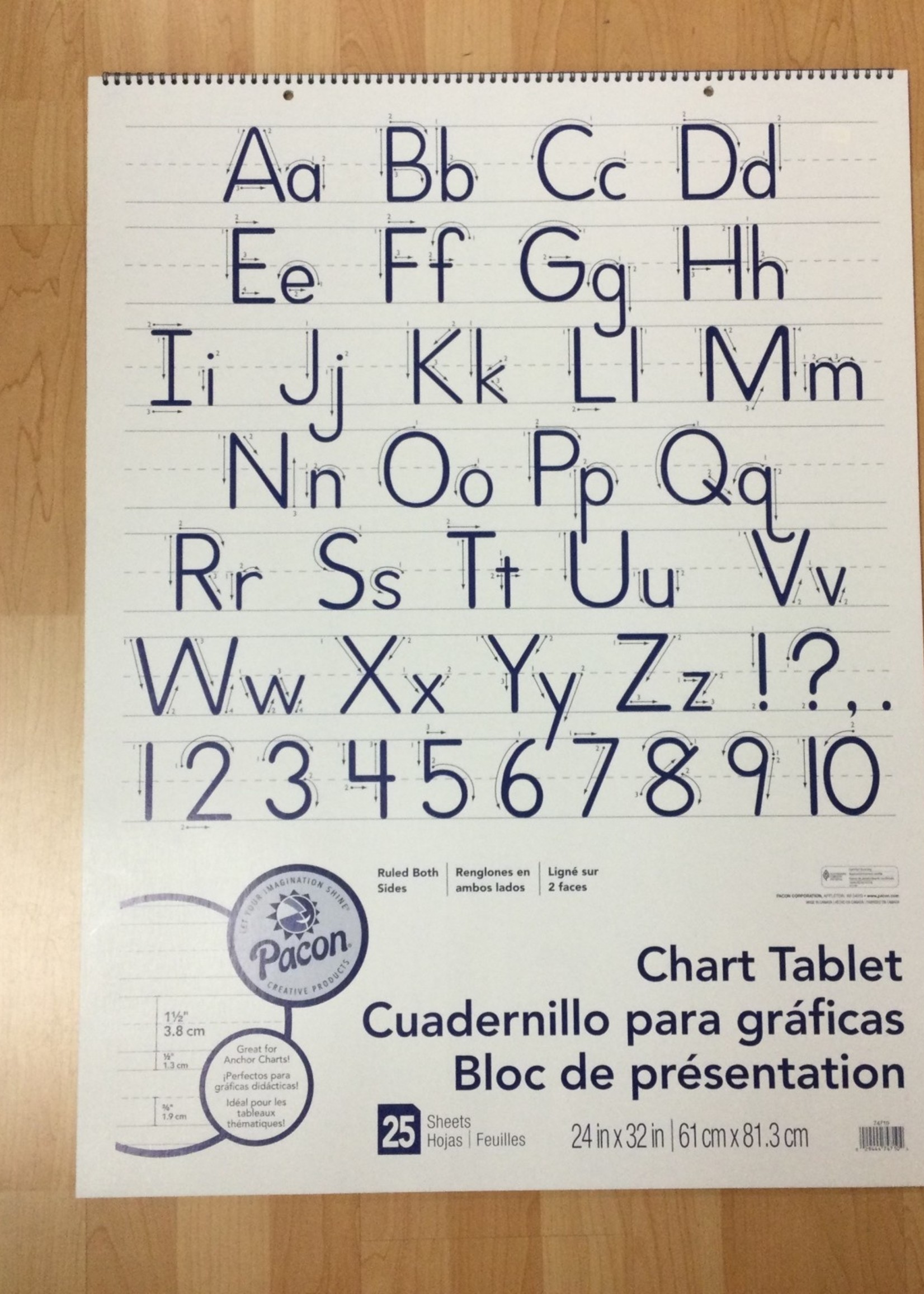 Chart Tablet 1 1/2" Ruled (Lg.) 25 sheets