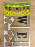 Burlap Welcome Bulletin Board Set