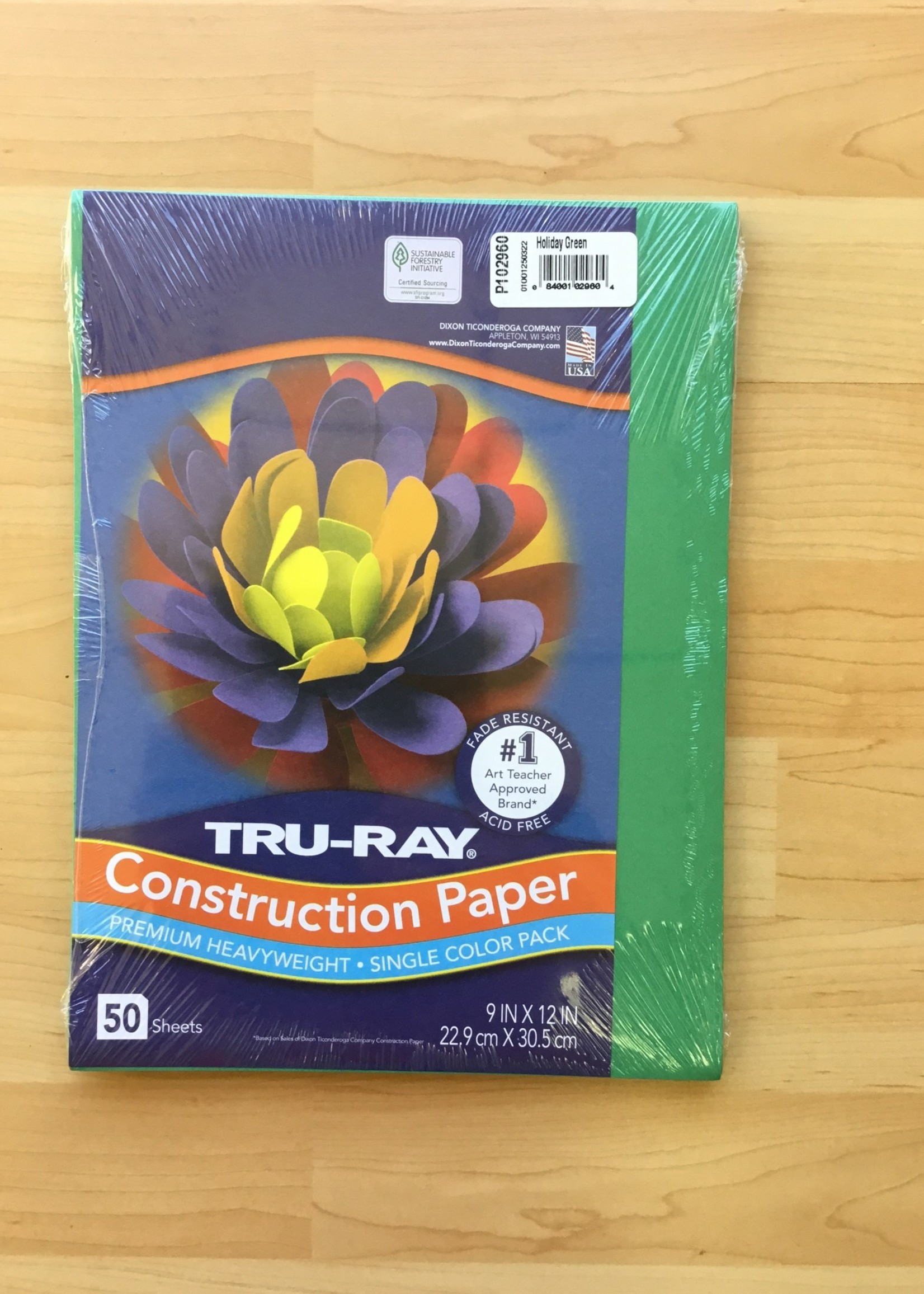 Holiday Green 9" x 12" Tru-Ray Construction Paper